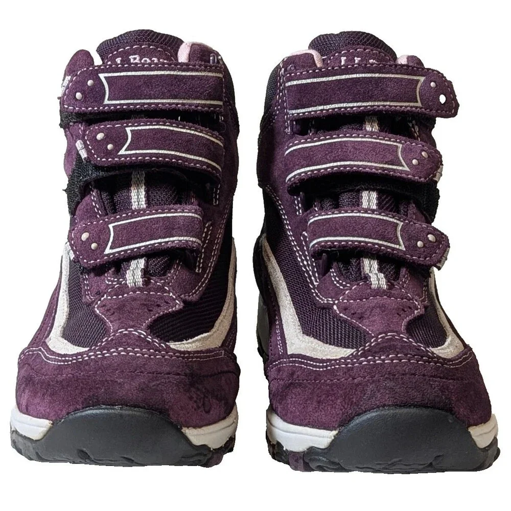 LL Bean Women's Snow Sneaker Boots TEK 2.5 PrimaLoft Purple 7.5 M 3-Straps